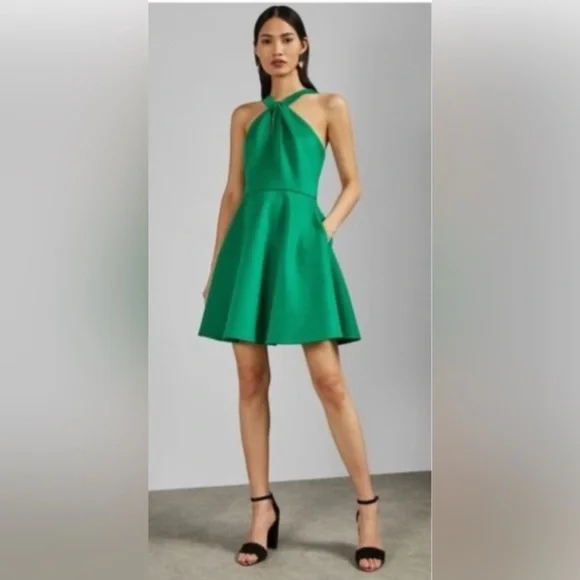 Ted Baker | Dresses | Ted Baker Twist Neck Mini Halter Dress | Poshmark